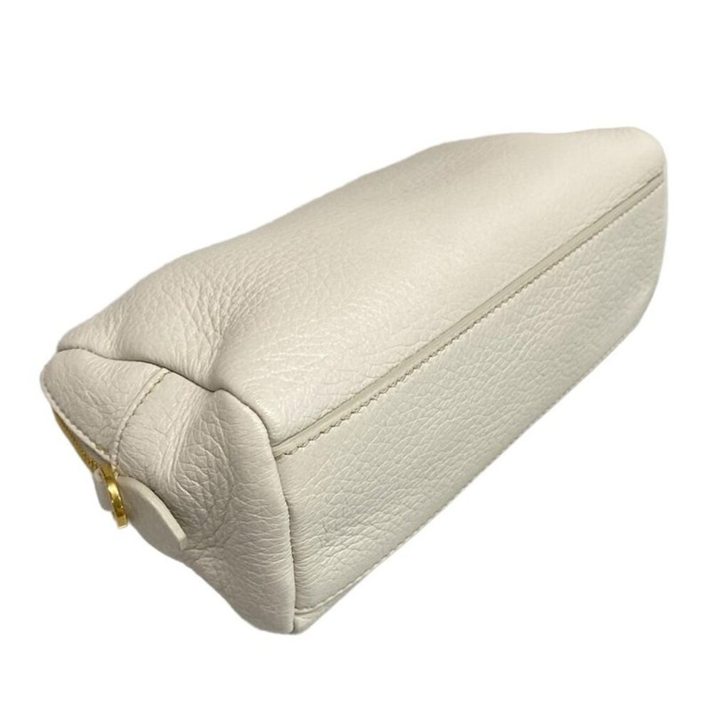 Prada Pouch Light Gray Leather - image 3